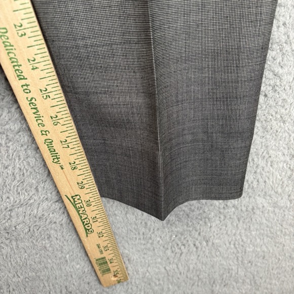 Ralph Lauren Black Label Dress Pants Size 35 Gray Birdseye Adjustable Waist Flat - Picture 7 of 11
